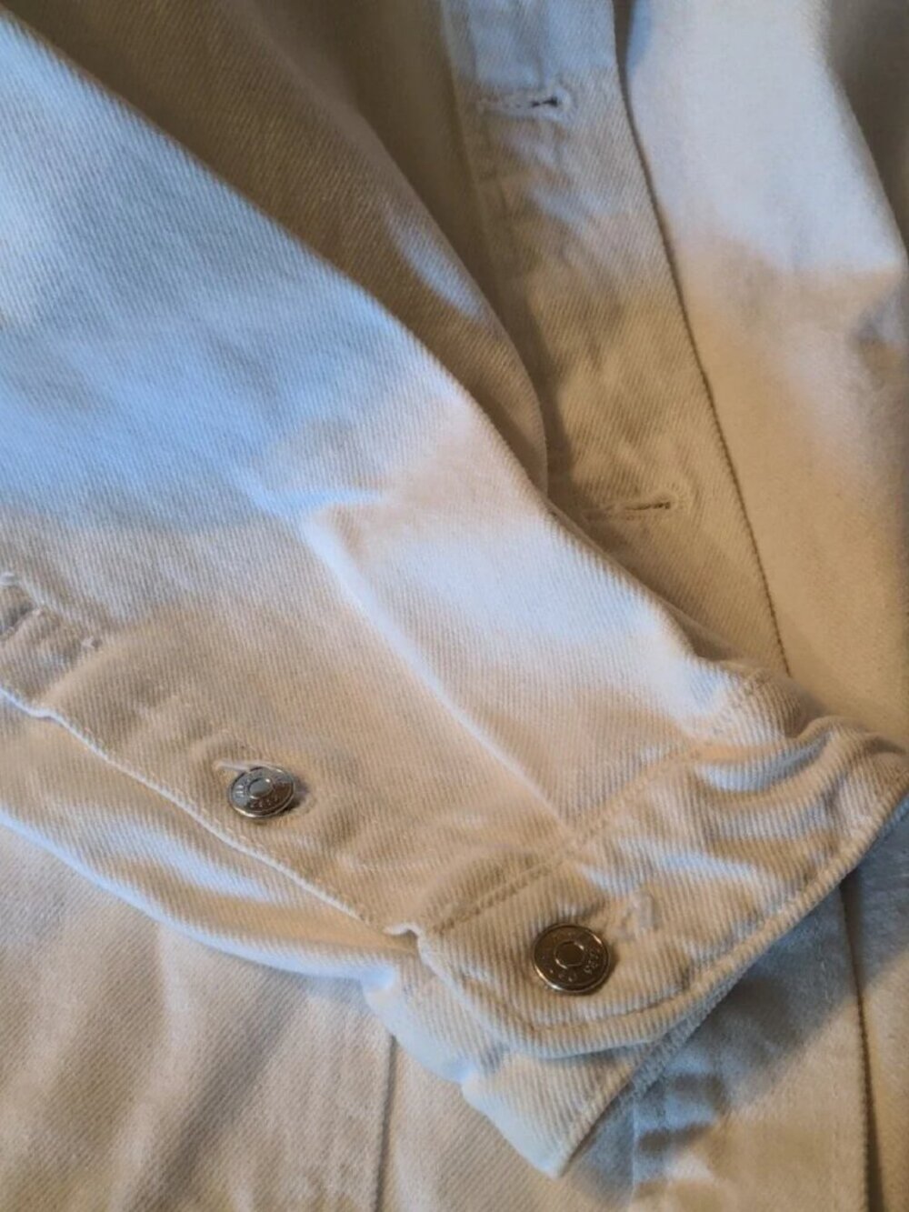 Zara Cotton White Oversized Denim Jacket Size XS - Picture 4 of 8